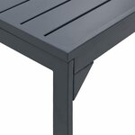 vidaXL Table d'Extension 2 Pièces Anthracite 210 x 90 x 73 cm Acier
