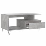 vidaXL Table basse Gris béton 90x49x45 cm Bois d'ingénierie