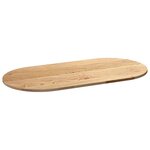 vidaXL Dessus de table 120x60x2 cm bois de chêne massif ovale