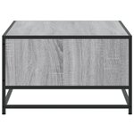 vidaXL Table basse sonoma gris 100x57x35 cm bois d'ingénierie et métal