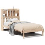 vidaXL Lit bibliothèque sans matelas 90x190 cm bois de pin massif
