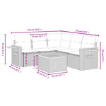 vidaXL Salon de jardin avec coussins 6 Pièces beige résine tressée