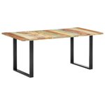 vidaXL Table de salle à manger 180x90x76cm Bois de récupération solide