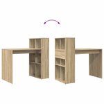vidaXL Bureau Chêne sonoma 108 x 55 x 103 5 cm Bois d'ingénierie