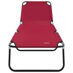 vidaXL Chaise longue pliante 1-personne Rouge 56 x 189 x 87 cm tissu