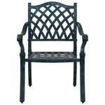 vidaXL Chaise de jardin 2 Pièces Vert 56 x 55 x 92 5 cm Aluminium