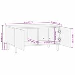 vidaXL Table basse Marron 80 x 50 x 40 cm Bois de mangue massif