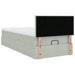 vidaXL Cadre de lit ottoman et matelas gris clair 90x190 cm velours