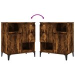 vidaXL Buffets 2 Pièces chêne fumé 60x35x70 cm bois d'ingénierie