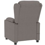vidaXL Fauteuil inclinable électrique Taupe Tissu