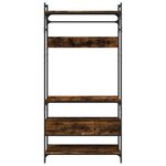 VidaXL Armoire à tiroirs chêne fumé 89x39x184 5 cm bois d'ingénierie