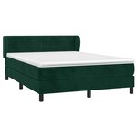 vidaXL Sommier à lattes de lit et matelas Vert foncé 140x200cm Velours