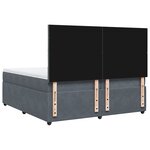 vidaXL Sommier à lattes de lit et matelas Gris foncé 200x200cm Velours