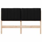 vidaXL Tête de lit capitonnée Marron et Noir 135 cm Pin massif