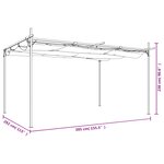 vidaXL Pergola avec toit rétractable crème 395x292x230 cm
