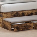 vidaXL Tiroirs de lit Chêne fumé 80x36.5x16.5 cm Bois reconstitué
