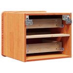 vidaXL Table de chevet Marron cire 39 x 34 x 33 cm Bois de pin massif
