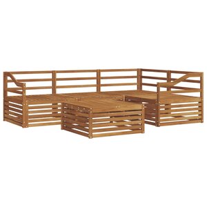 vidaXL Ensemble de canapés d'extérieur 5 pc Naturel