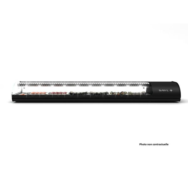 Vitrine réfrigérée à sushi série standard avec 10 bacs gn 1/3 - sayl - argent -
