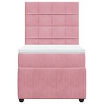 vidaXL Sommier à lattes de lit et matelas Rose 80x200 cm Velours