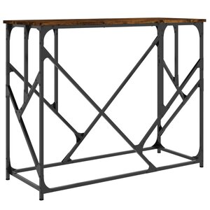 vidaXL Table console chêne fumé 100x40x80 cm bois d'ingénierie