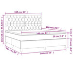 vidaXL Sommier à lattes de lit et matelas et LED Bleu 160x200 cm Tissu
