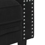 vidaXL Fauteuil Chesterfield Argyle Noir 71 x 74.5 x 70.5 cm Velours
