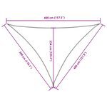vidaXL Voile de parasol tissu oxford triangulaire 3x4x4 m beige