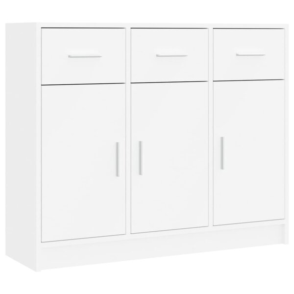 vidaXL Buffet blanc 91x28x75 cm bois d'ingénierie