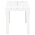 vidaXL Table de jardin avec 2 bancs Plastique Blanc