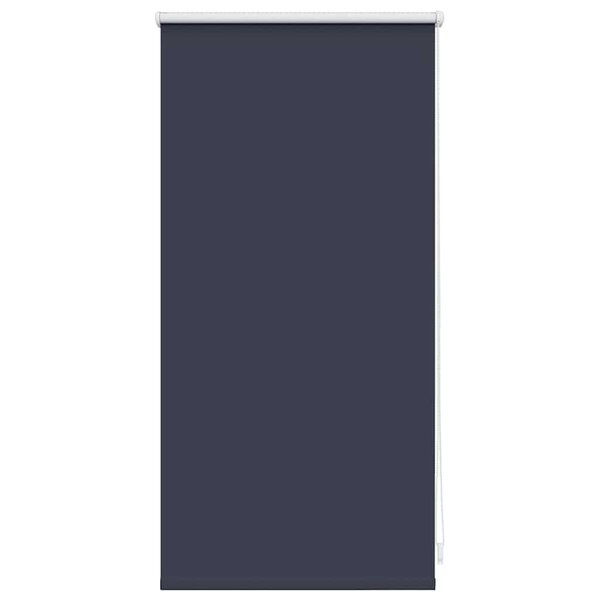 vidaXL Store enrouleur occultant 44 4 x 100 cm  largeur du tissu 40 cm  bleu marine