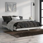 vidaXL Cadre de lit sans matelas sonoma gris 135x190 cm