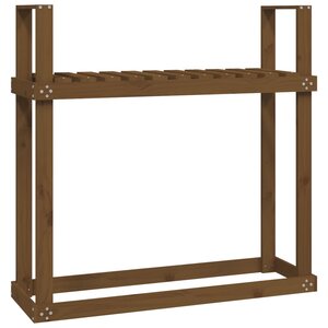 vidaXL Support bois de chauffage Marron miel 110x35x108 5 cm Bois pin