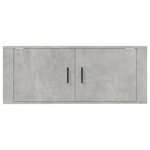 vidaXL Meuble TV mural Gris béton 100x34 5x40 cm