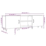 vidaXL Meuble TV gris béton 150x30x50 cm bois d'ingénierie