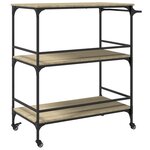 vidaXL Chariot cuisine chêne sonoma 100 5x50x105 cm bois d'ingénierie