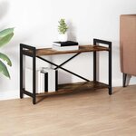 vidaXL Bibliothèque Chêne fumé 80 x 30 x 48.5 cm Bois d'ingénierie