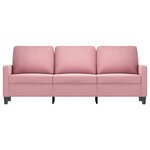 vidaXL Canapé à 3 places Rose 180 cm Velours