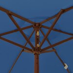 vidaXL Parasol de jardin avec mât en bois bleu azuré 196x231 cm