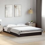 vidaXL Cadre de lit sans matelas noir 120x200 cm