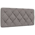 vidaXL Cadre de lit avec LED sans matelas taupe 100x200 cm tissu