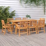 vidaXL Table de jardin 200x90x75 cm Bois d'acacia solide