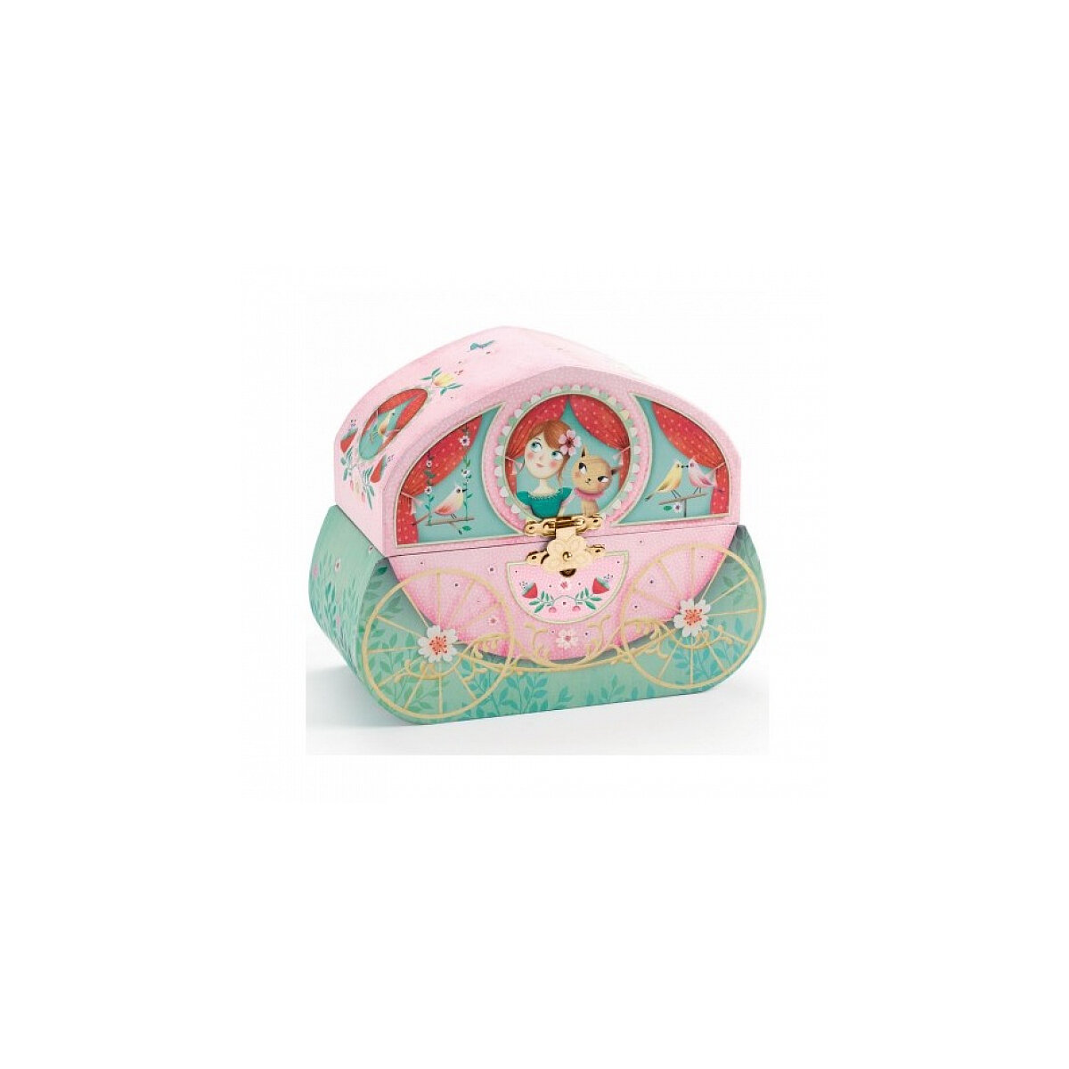 Boîte à Bijoux En Porcelaine Vintage En Forme De Carrosse - Pièce De Collection Ancienne