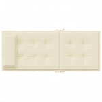 vidaXL Coussins de chaise à dossier haut lot de 6 crème tissu oxford