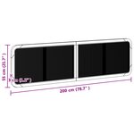 vidaXL Tête de lit avec tête de lit Noir 200 x 55 x 3 cm Rotin