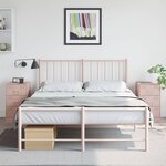 vidaXL Tables de chevet 2 Pièces rose 34 5x39x62 cm acier