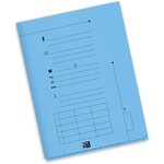 Lot de 25 Sous dossiers chemise 2 rabats HV 240g Bleu OXFORD