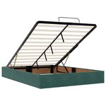 vidaXL Cadre de lit ottoman avec matelas vert foncé 140x200 cm velours