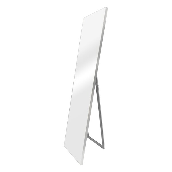 Miroir sur pied psyché inclinable 150 x 35 cm argenté 03_0007967