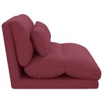 vidaXL Fauteuil de sol ajustable Bordeaux Tissu